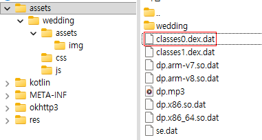 [그림 1] APK 내에 암호화된 .dat 파일