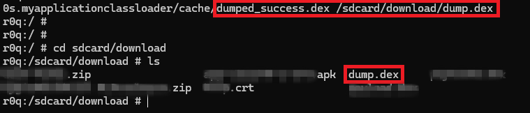 [그림 9] 생성된 dex 추출